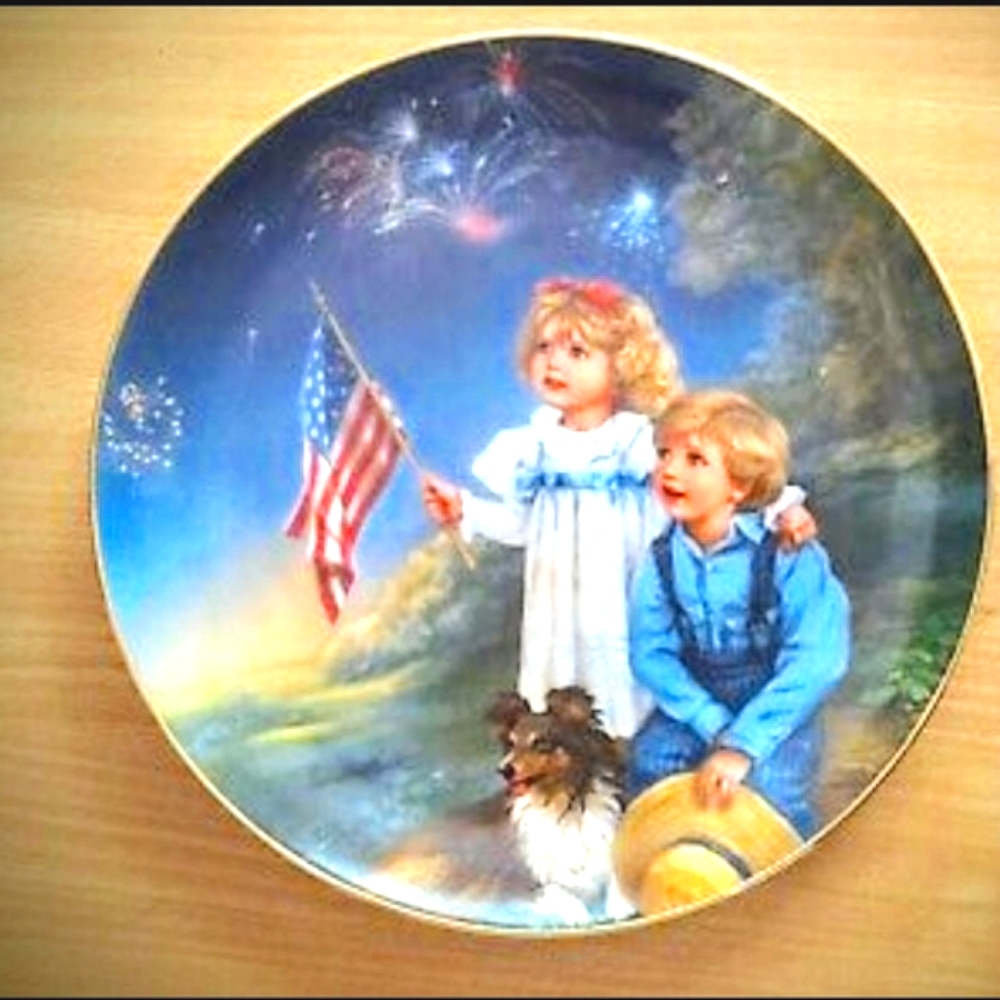 Vintage "Star Spangled Sky" Fine China collectors plate